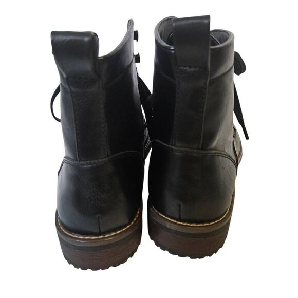 Santino Luciano mens black leather lace up boots. Size 9. NWOT - Picture 4 of 6